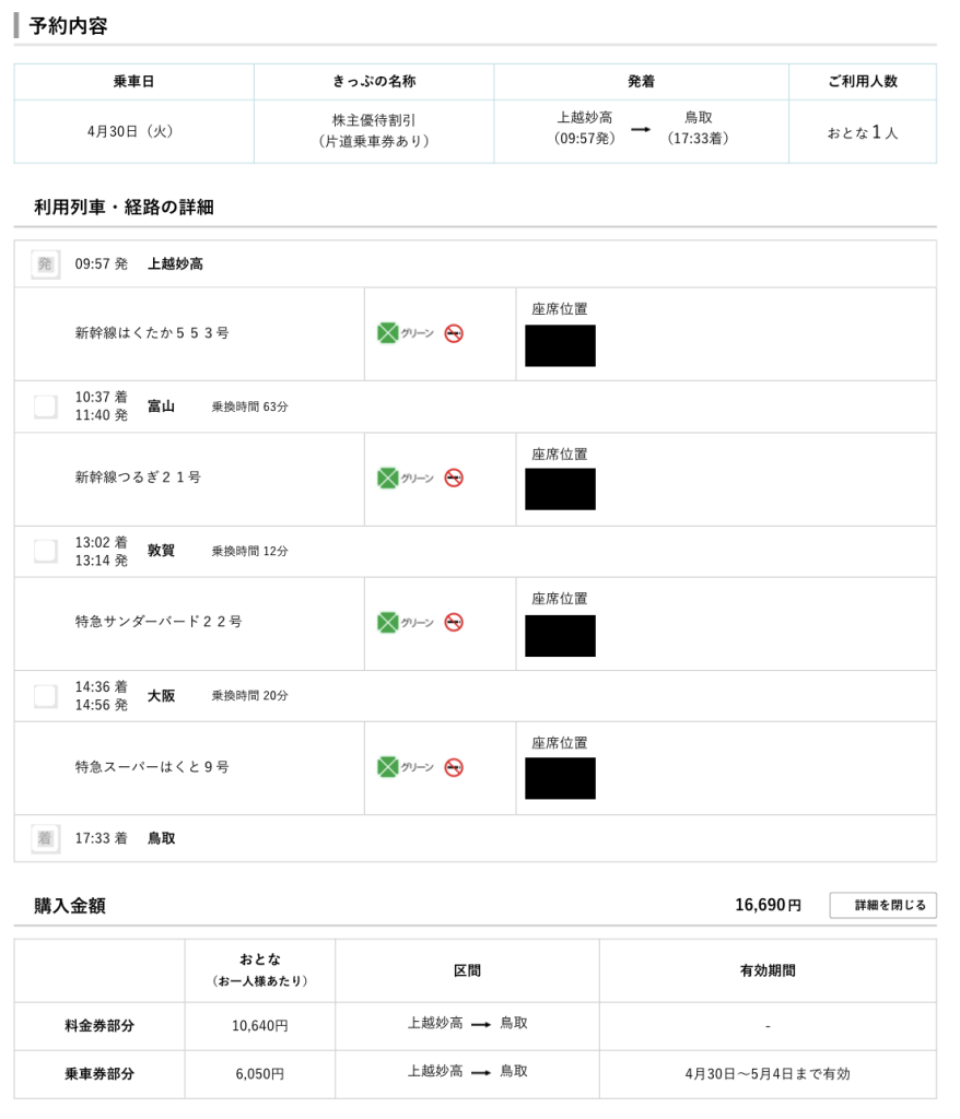 JR西日本の乗車券と特急・グリーン券も半額！？西日本旅客鉄道株主優待